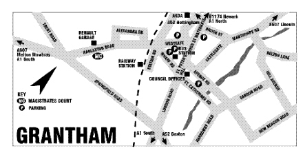 Mapa de Grantham